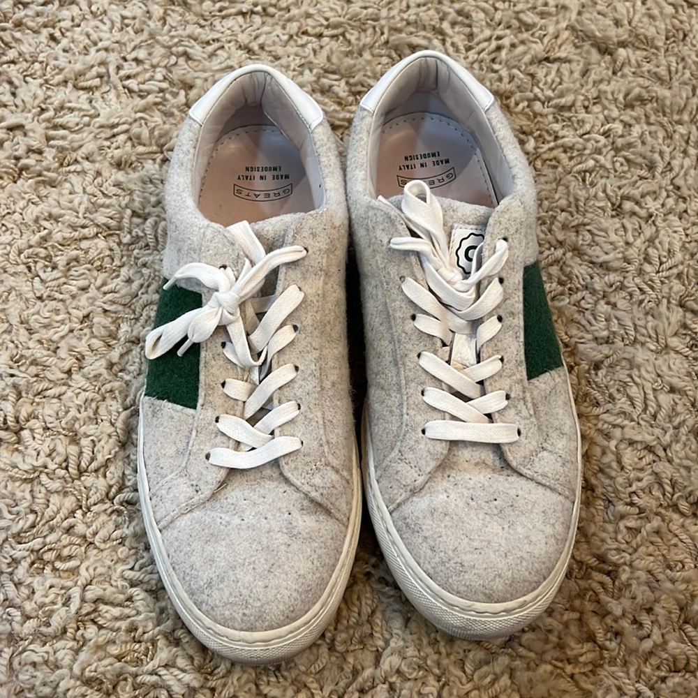 Greats Gray/Green Felt Royale Sneaker